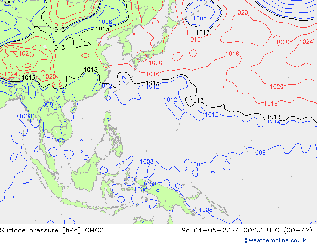 Surface pressure CMCC Sa 04.05.2024 00 UTC