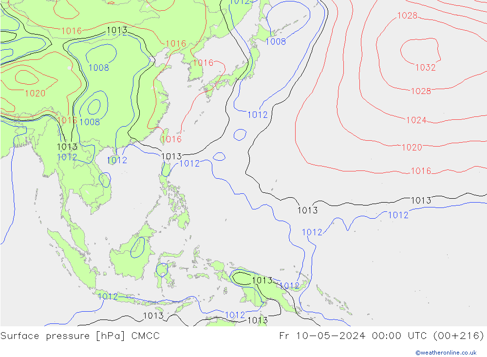 приземное давление CMCC пт 10.05.2024 00 UTC