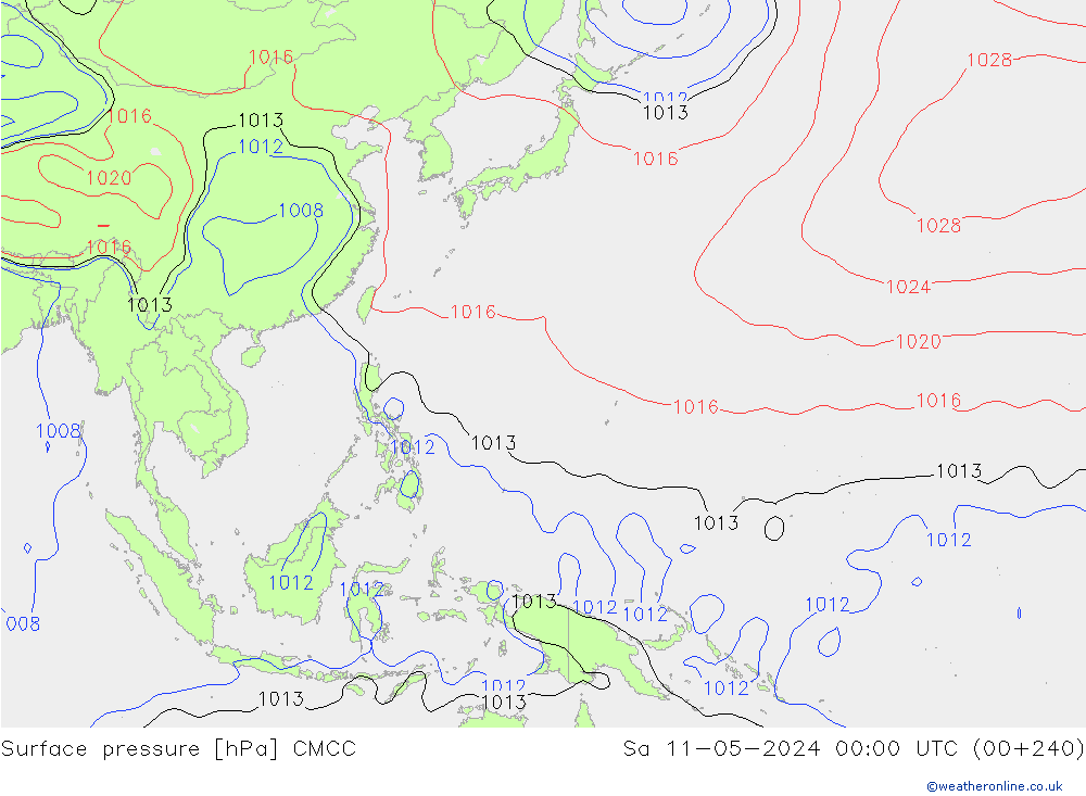 pression de l'air CMCC sam 11.05.2024 00 UTC