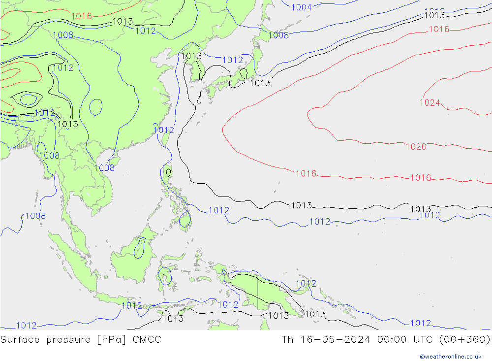 ciśnienie CMCC czw. 16.05.2024 00 UTC