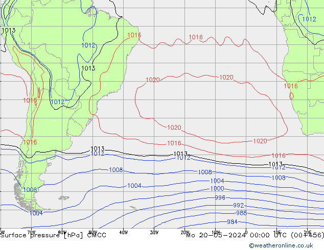 Atmosférický tlak CMCC Po 20.05.2024 00 UTC