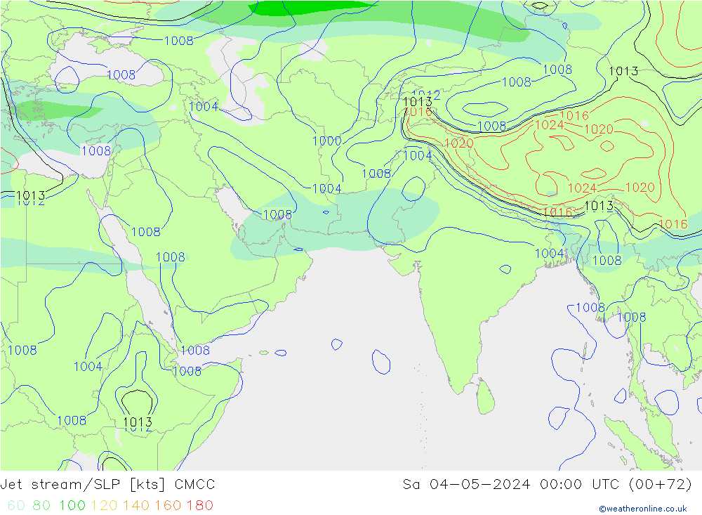 Prąd strumieniowy CMCC so. 04.05.2024 00 UTC