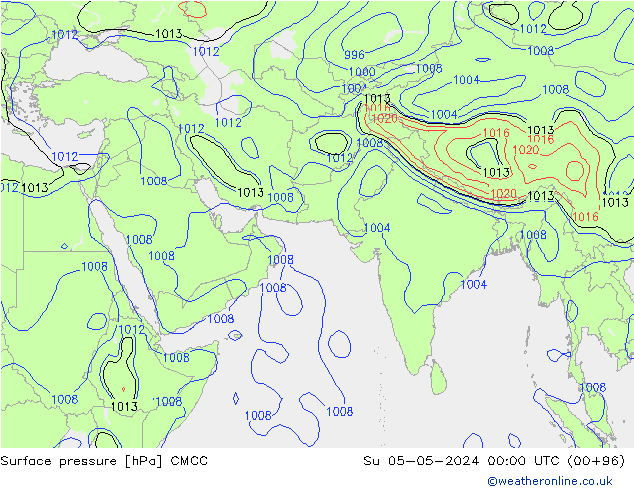 pression de l'air CMCC dim 05.05.2024 00 UTC