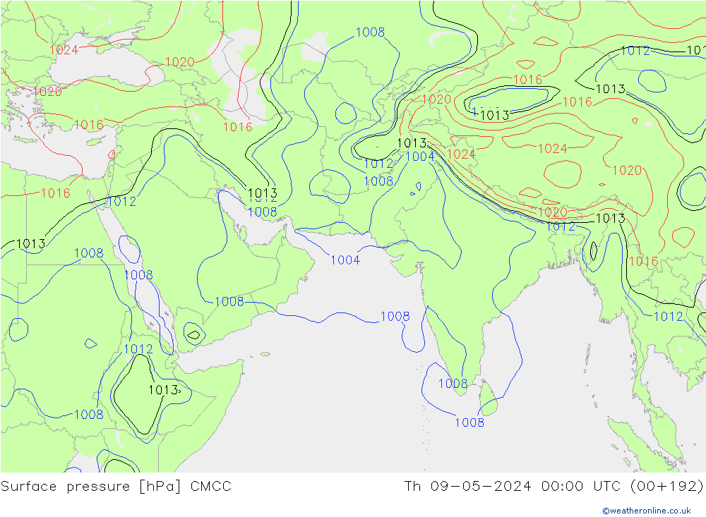 Luchtdruk (Grond) CMCC do 09.05.2024 00 UTC