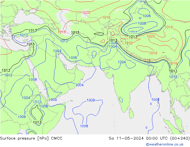 地面气压 CMCC 星期六 11.05.2024 00 UTC