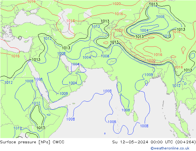 Luchtdruk (Grond) CMCC zo 12.05.2024 00 UTC
