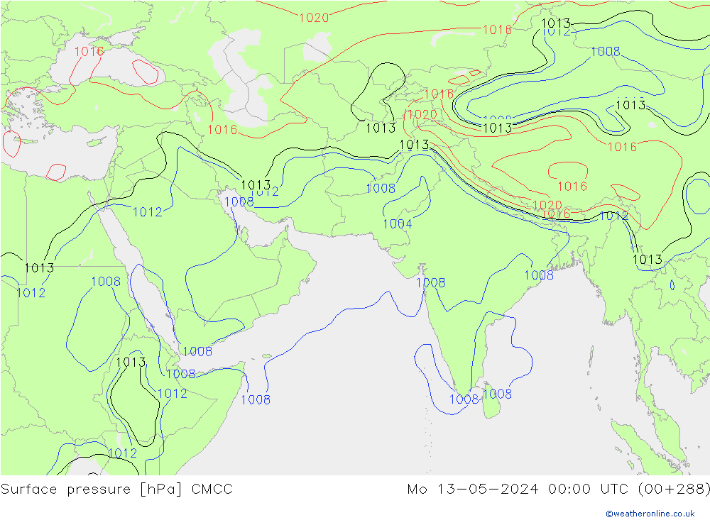 Luchtdruk (Grond) CMCC ma 13.05.2024 00 UTC