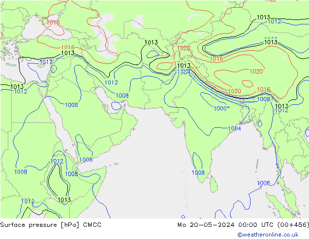 приземное давление CMCC пн 20.05.2024 00 UTC
