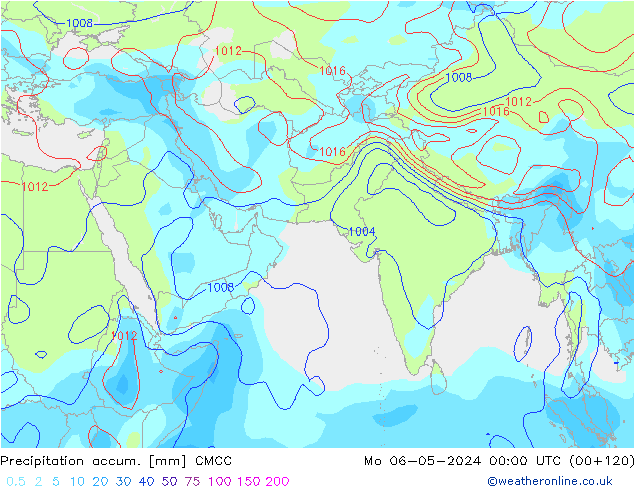 Precipitation accum. CMCC Po 06.05.2024 00 UTC