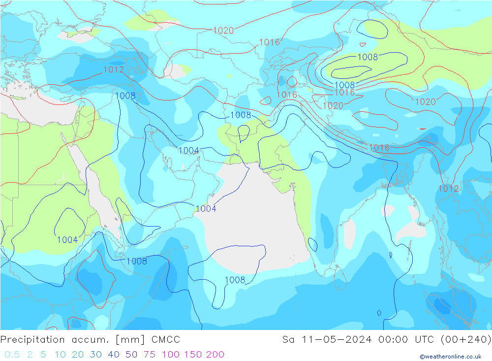 Precipitation accum. CMCC  11.05.2024 00 UTC