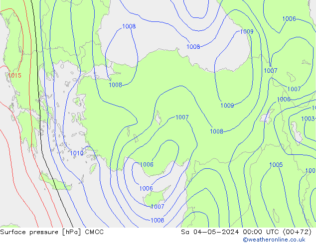 pressão do solo CMCC Sáb 04.05.2024 00 UTC