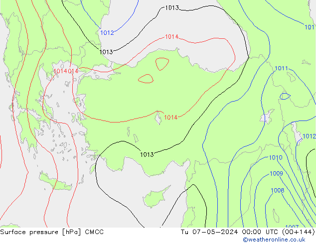 приземное давление CMCC вт 07.05.2024 00 UTC