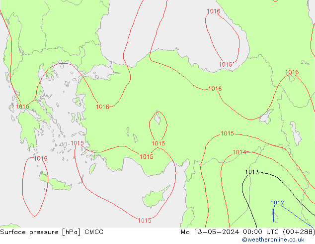 Surface pressure CMCC Mo 13.05.2024 00 UTC