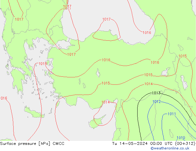 Bodendruck CMCC Di 14.05.2024 00 UTC