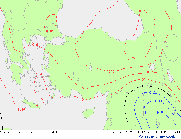 ciśnienie CMCC pt. 17.05.2024 00 UTC