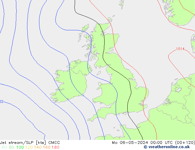 Jet Akımları/SLP CMCC Pzt 06.05.2024 00 UTC