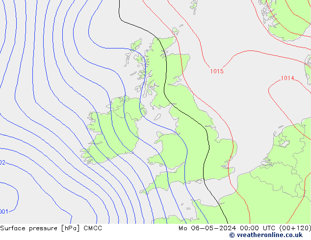 pressão do solo CMCC Seg 06.05.2024 00 UTC