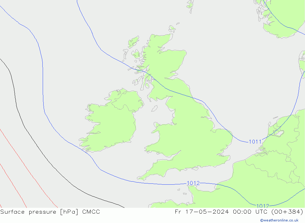 Surface pressure CMCC Fr 17.05.2024 00 UTC