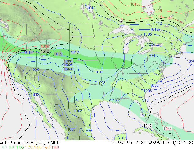 Jet Akımları/SLP CMCC Per 09.05.2024 00 UTC