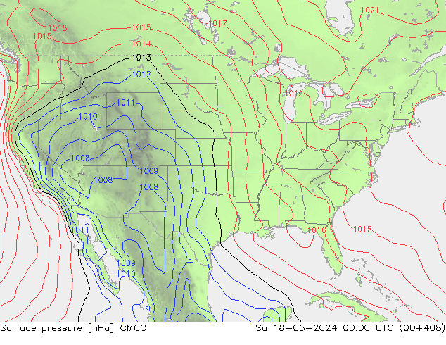 Atmosférický tlak CMCC So 18.05.2024 00 UTC