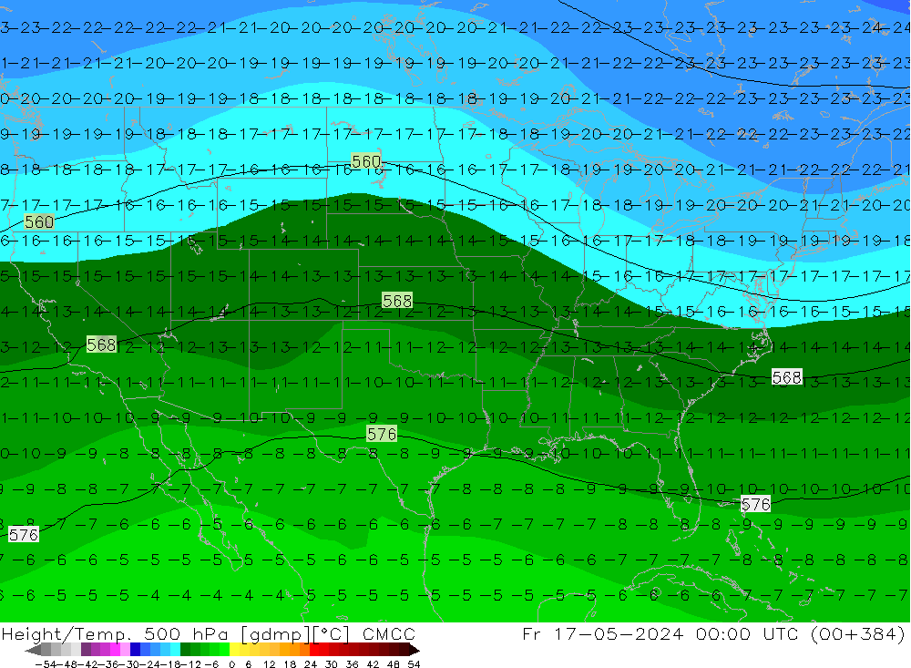 Height/Temp. 500 hPa CMCC pt. 17.05.2024 00 UTC