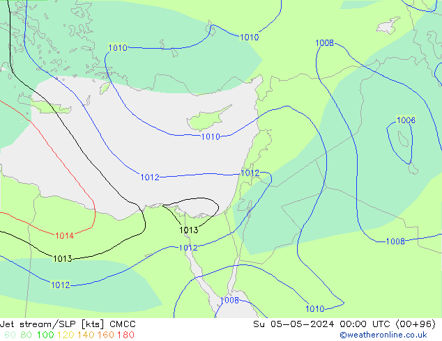 Courant-jet CMCC dim 05.05.2024 00 UTC