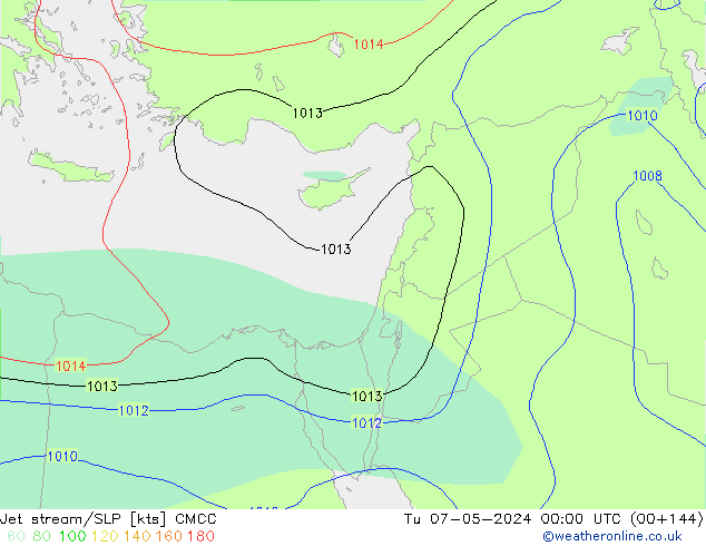 Straalstroom/SLP CMCC di 07.05.2024 00 UTC