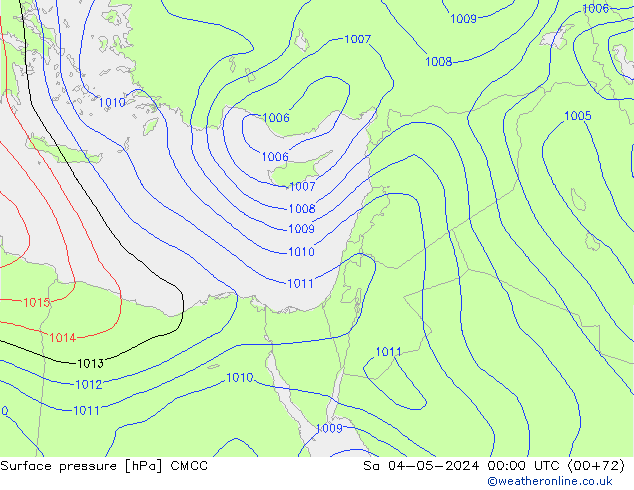 pressão do solo CMCC Sáb 04.05.2024 00 UTC