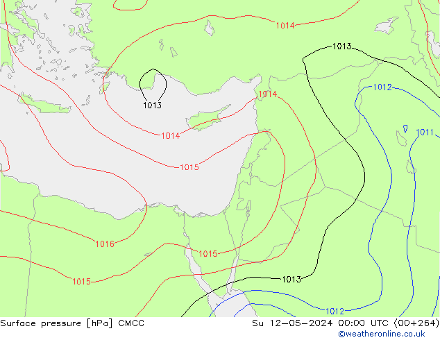 pression de l'air CMCC dim 12.05.2024 00 UTC