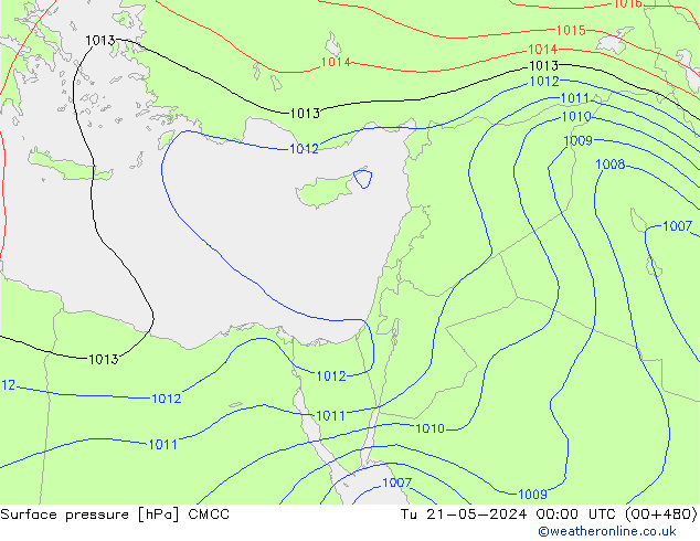 Presión superficial CMCC mar 21.05.2024 00 UTC