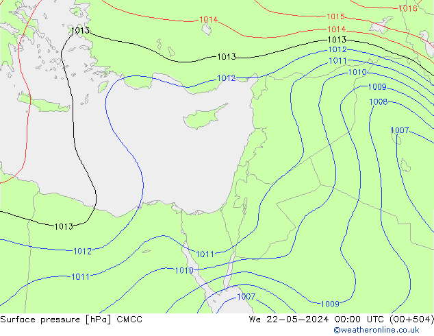 pression de l'air CMCC mer 22.05.2024 00 UTC