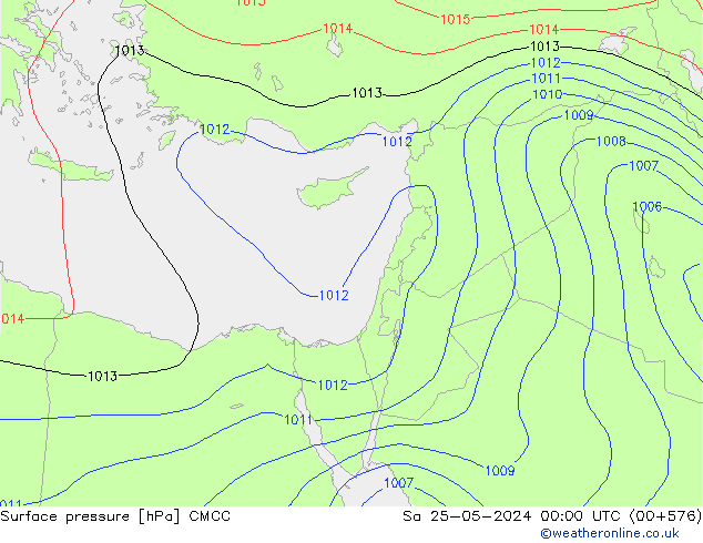 pression de l'air CMCC sam 25.05.2024 00 UTC