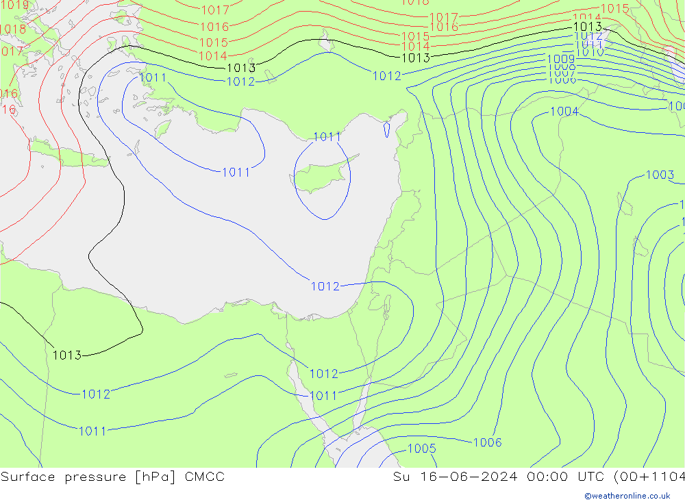 ciśnienie CMCC nie. 16.06.2024 00 UTC