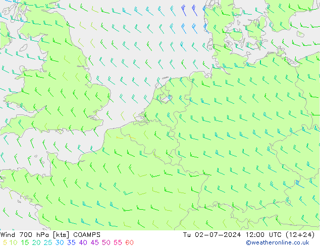Wind 700 hPa COAMPS di 02.07.2024 12 UTC