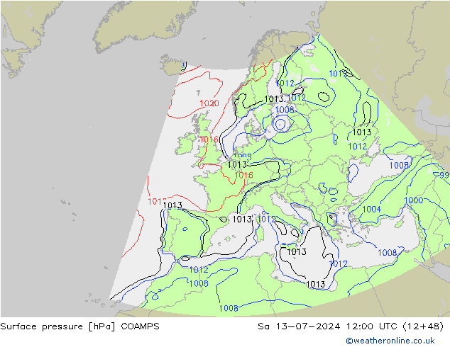 Luchtdruk (Grond) COAMPS za 13.07.2024 12 UTC
