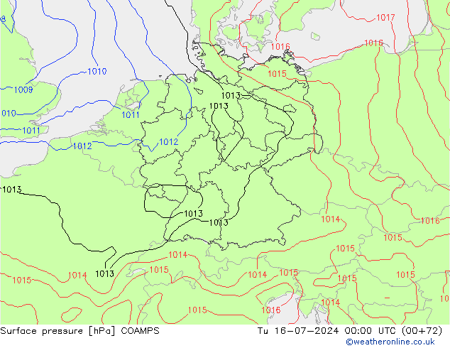 Luchtdruk (Grond) COAMPS di 16.07.2024 00 UTC