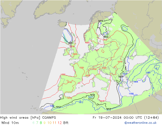 Windvelden COAMPS vr 19.07.2024 00 UTC