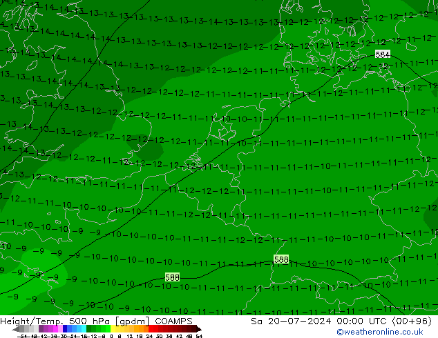 Hoogte/Temp. 500 hPa COAMPS za 20.07.2024 00 UTC