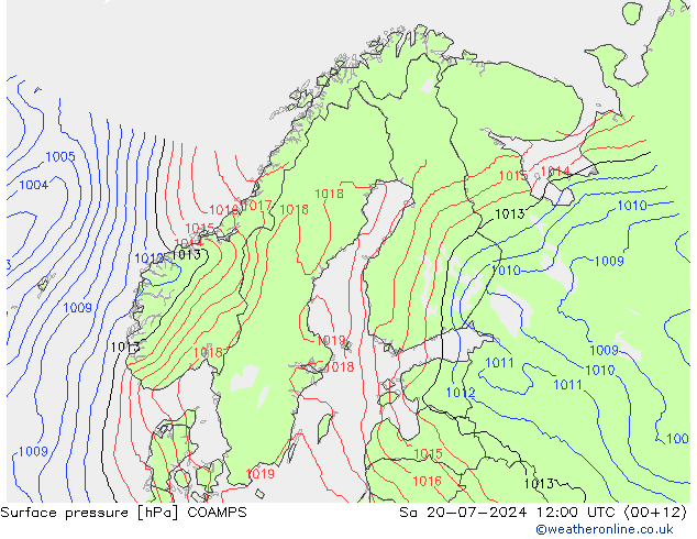 Luchtdruk (Grond) COAMPS za 20.07.2024 12 UTC