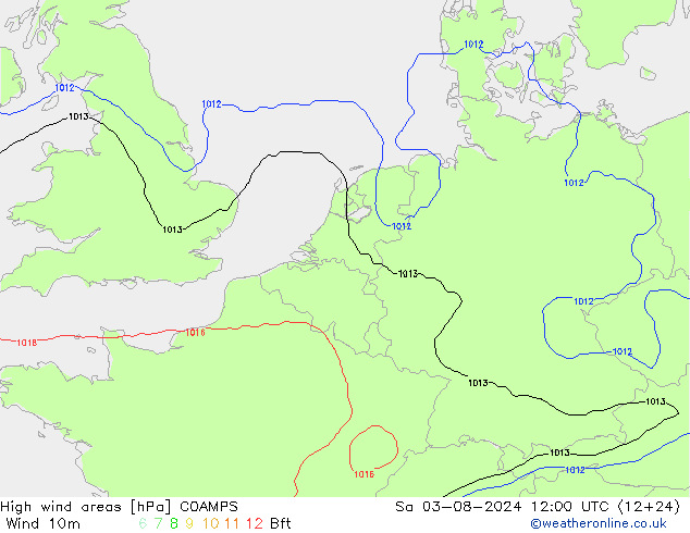 Windvelden COAMPS za 03.08.2024 12 UTC