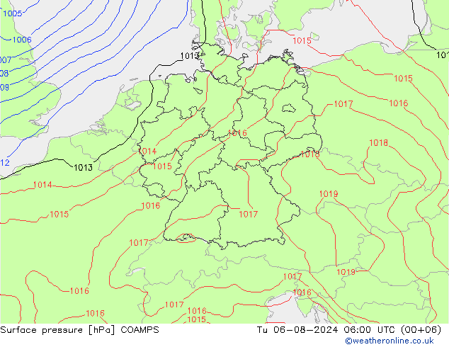 Luchtdruk (Grond) COAMPS di 06.08.2024 06 UTC