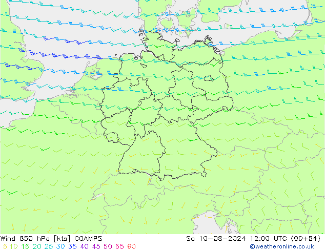 Wind 850 hPa COAMPS za 10.08.2024 12 UTC