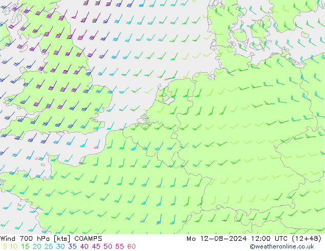 Wind 700 hPa COAMPS ma 12.08.2024 12 UTC