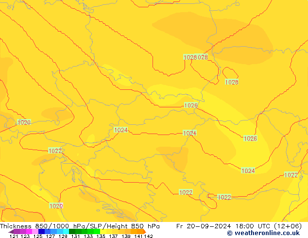 Thck 850-1000 гПа COAMPS пт 20.09.2024 18 UTC