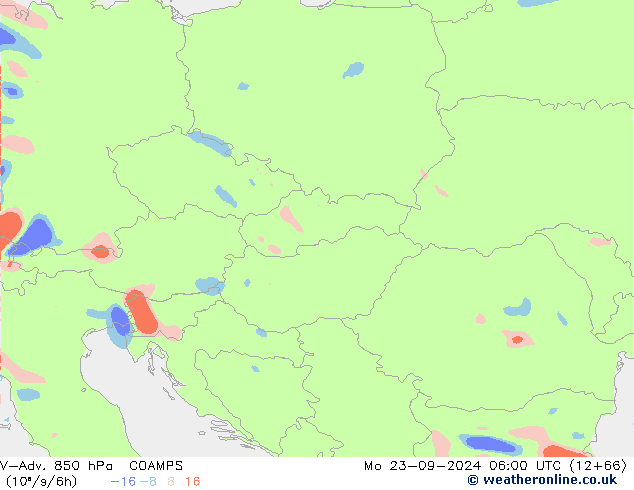 V-Adv. 850 hPa COAMPS Mo 23.09.2024 06 UTC