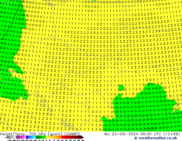 Height/Temp. 700 hPa COAMPS  23.09.2024 06 UTC