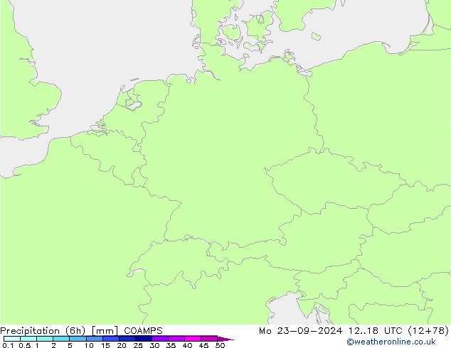 Precipitação (6h) COAMPS Seg 23.09.2024 18 UTC