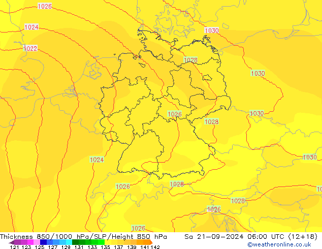 Thck 850-1000 гПа COAMPS сб 21.09.2024 06 UTC