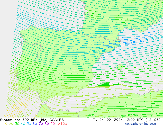  500 hPa COAMPS  24.09.2024 12 UTC