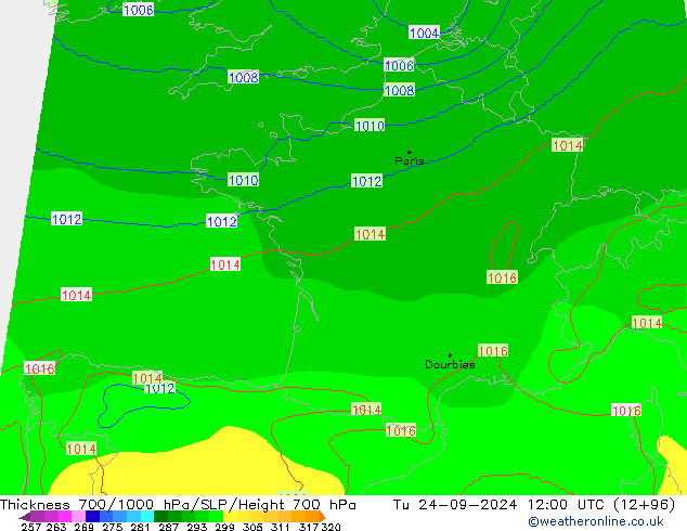 Thck 700-1000 hPa COAMPS  24.09.2024 12 UTC